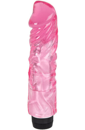 22cm Thick Realistic Vibrating Dong - Pink - Vibrējošs dildo 1