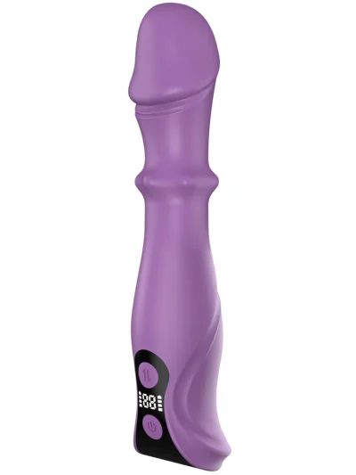 3-in-1 Vibrating Dildo With LCD Display - Vibrējošs dildo 2