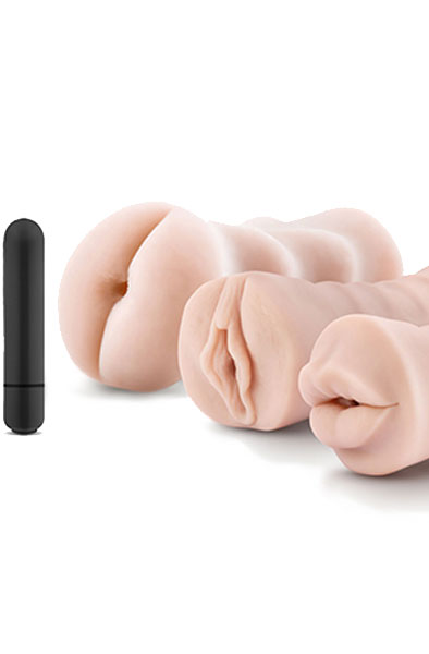 3-pack Vibrating Stroker Kit - Masturbatora iepakojums 2