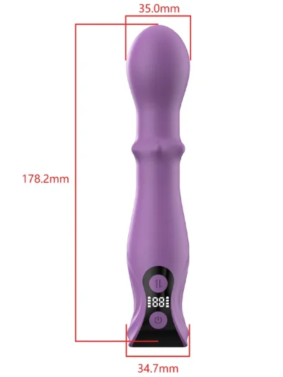 360 Triple Stimulation Vibrator LCD Display - Vibrējošs dildo 2