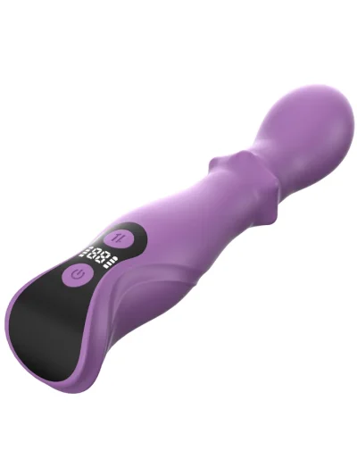 360 Triple Stimulation Vibrator LCD Display - Vibrējošs dildo 4