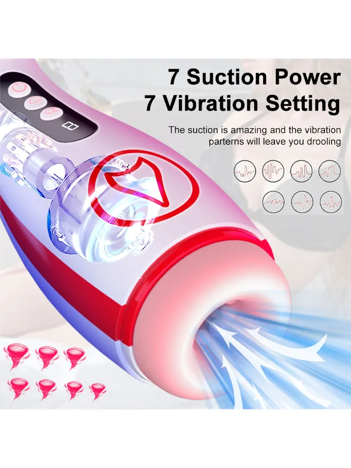 7 Suction Power & 7 Vibration Masturbator - Automātiskais masturbators 2 [full]