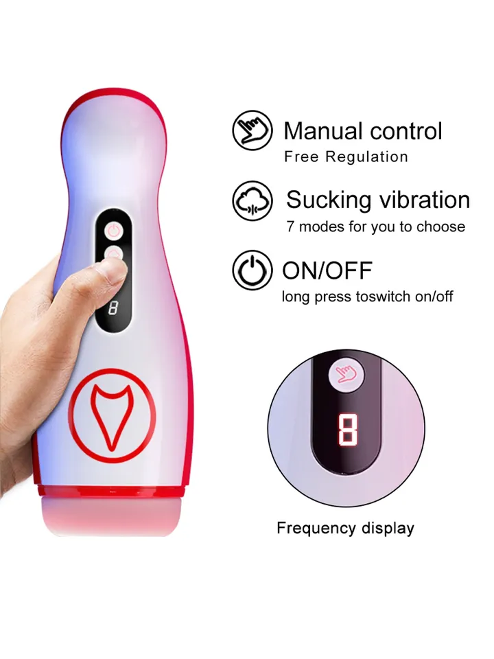 7 Suction Power & 7 Vibration Masturbator - Automātiskais masturbators 4 [full]