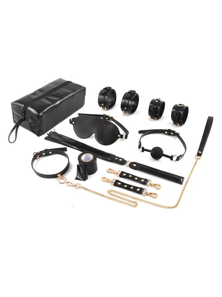 8-pcs Bondage Kit With Storage Bag - Verdzības komplekts 1 [full]