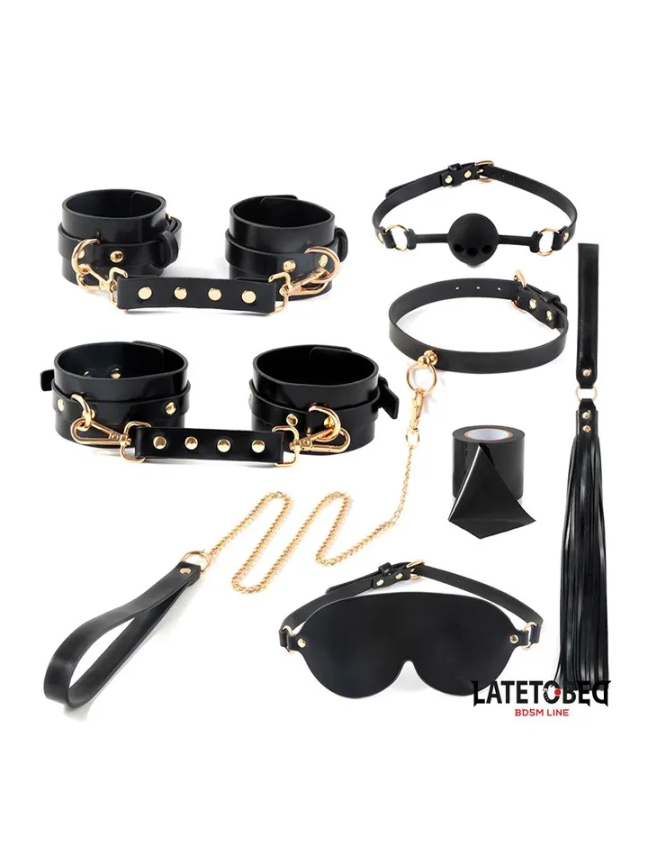 8-pcs Bondage Kit With Storage Bag - Verdzības komplekts 2 [full]