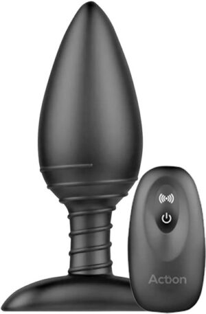 Action Asher Butt Plug Remote Control - Vibrējošs anālais spraudnis 1