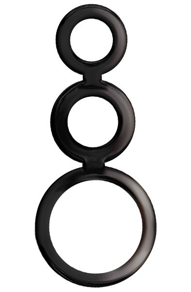 Addicted Toys Rings Set For Penis Black - Gaiļa gredzens 1