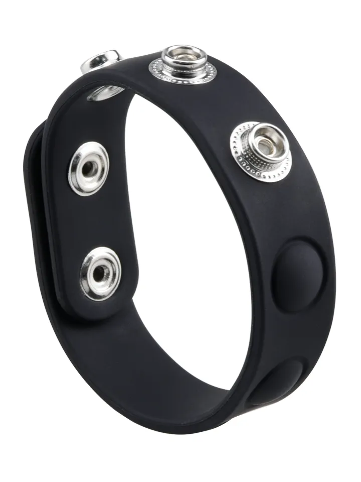 Adjustable Silicone Cock Ring Black - Gaiļa gredzens 1 [full]