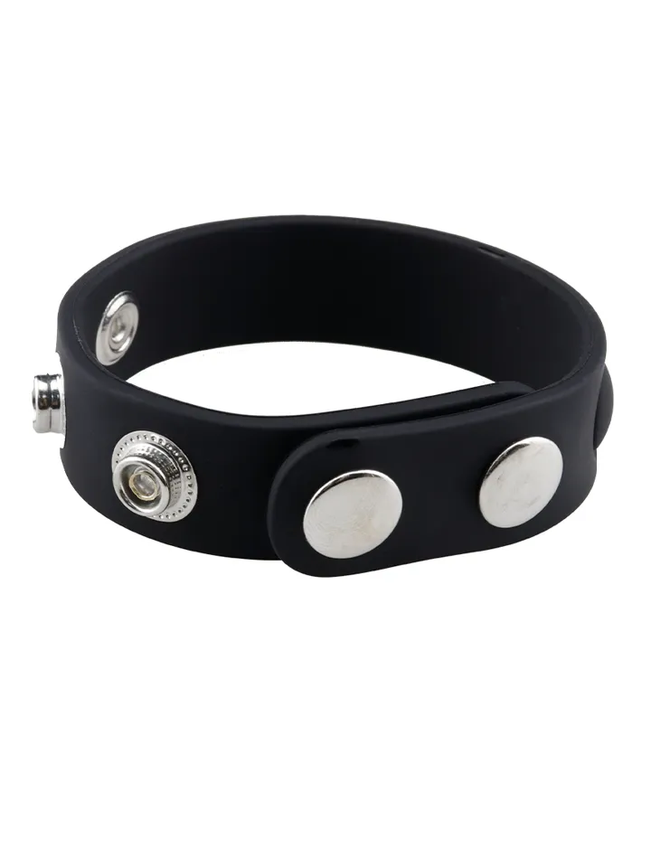 Adjustable Silicone Cock Ring Black - Gaiļa gredzens 2 [full]