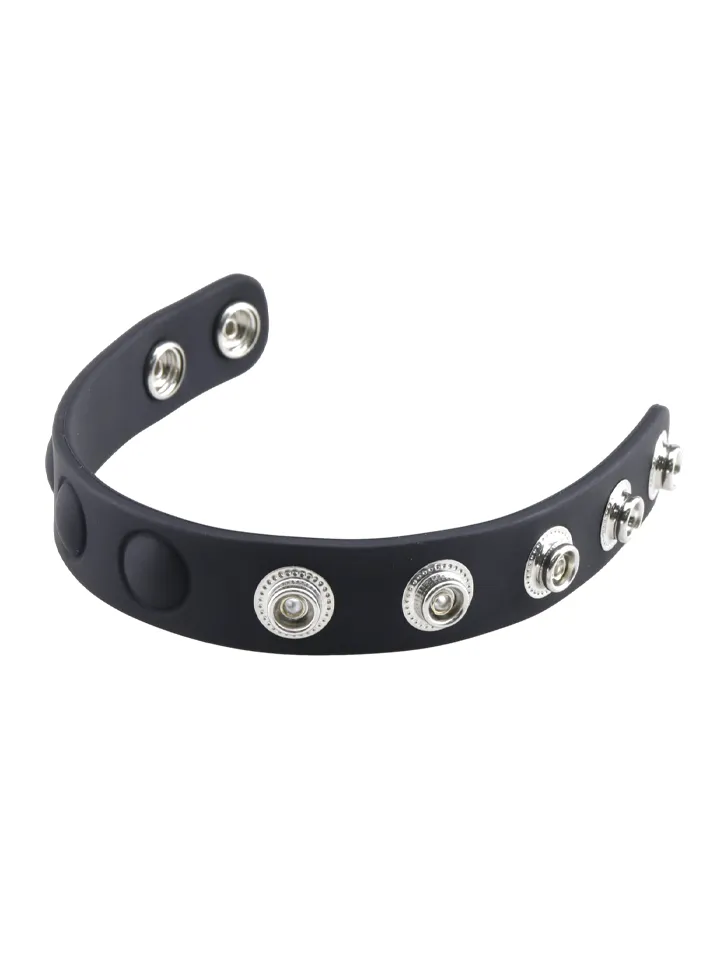Adjustable Silicone Cock Ring Black - Gaiļa gredzens 3 [full]