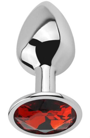 Afterdark Red Rubby Anal Plug S - Anālais spraudnis metāla 1