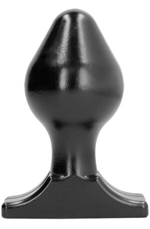 All Black Vinyl Anal Plug 16 cm - XL Buttplug 1