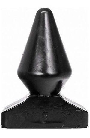 All Black Vinyl Anal Plug 18,5 cm - Īpaši spožs anālais spraudnis 1