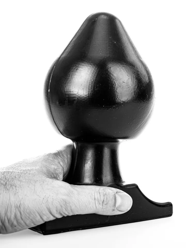 All Black Vinyl Anal Plug 19 cm - Īpaši spožs anālais spraudnis 2 [full]