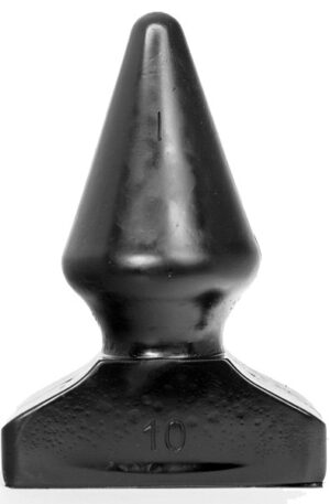 All Black Vinyl Anal Plug 20,5 cm - Īpaši spožs anālais spraudnis 1