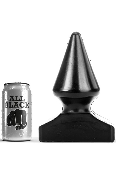 All Black Vinyl Anal Plug 21,5 cm - XL Buttplug 2