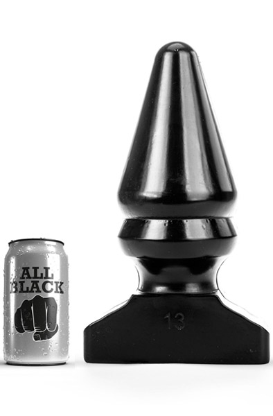 All Black Vinyl Anal Plug 28,5 cm - Īpaši spožs anālais spraudnis 2