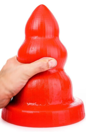 All Red Triple Pleasure Medium - XL Buttplug 1