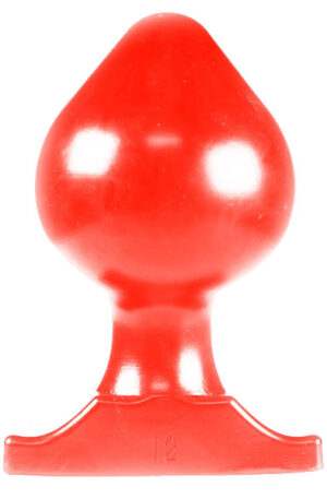 All Red Vinyl Anal Plug 22 cm - Īpaši spožs anālais spraudnis 1