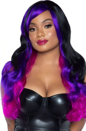 Allure Multi Color Wig Black/Purple - Parūka 1