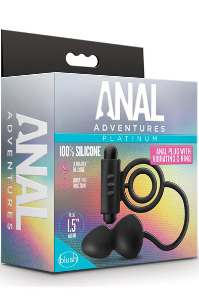 Anal Adventures Anal Plug With C-Ring - Anālais spraudnis ar dzimumlocekļa gredzenu 3