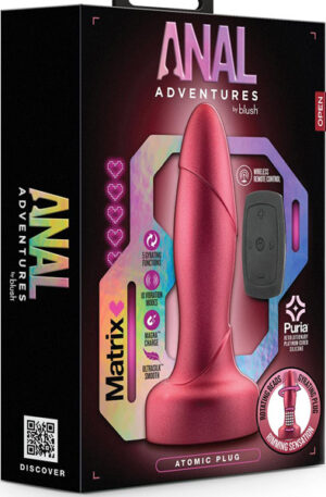 Anal Adventures Matrix Atomic Plug Martian Wine - Vibrējošs anālais spraudnis 1