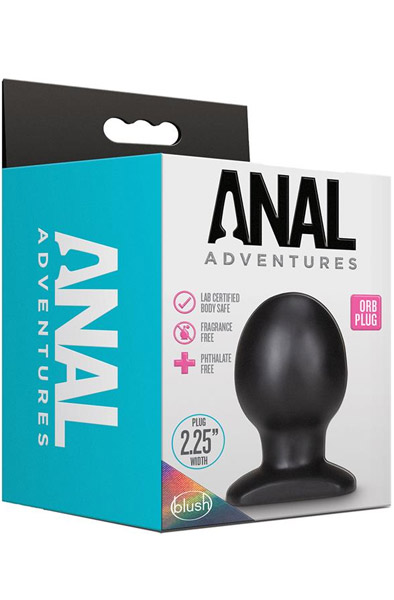 Anal Adventures Orb Plug Black - Anālais spraudnis 2