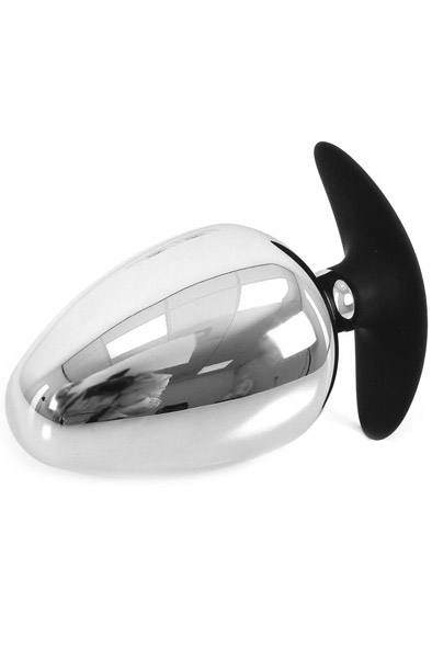 Anal Plug BIG-S Handle 12cm ø7cm - Anālais spraudnis metāla 2