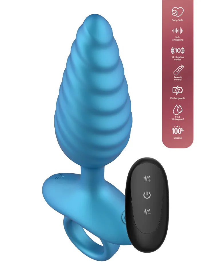 Anal Plug Vibrating + Remote - Anālais spraudnis ar tālvadību 1 [full]