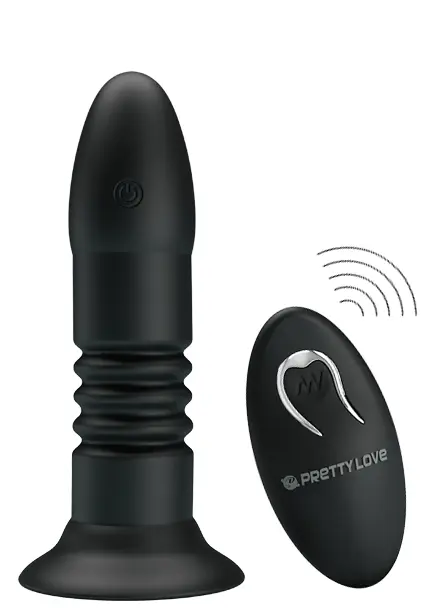 Anal Plug With 4 Vibration & 4 Thrusting Modes - Anālais spraudnis ar tālvadību 1