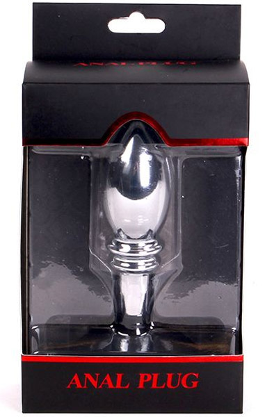 Anal Plug With Suction Cup-One Ball 10cm - Anālais spraudnis metāla 3