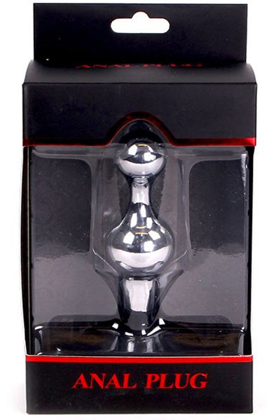 Anal Plug With Suction Cup-Sandglass 11cm - Anālais spraudnis metāla 3