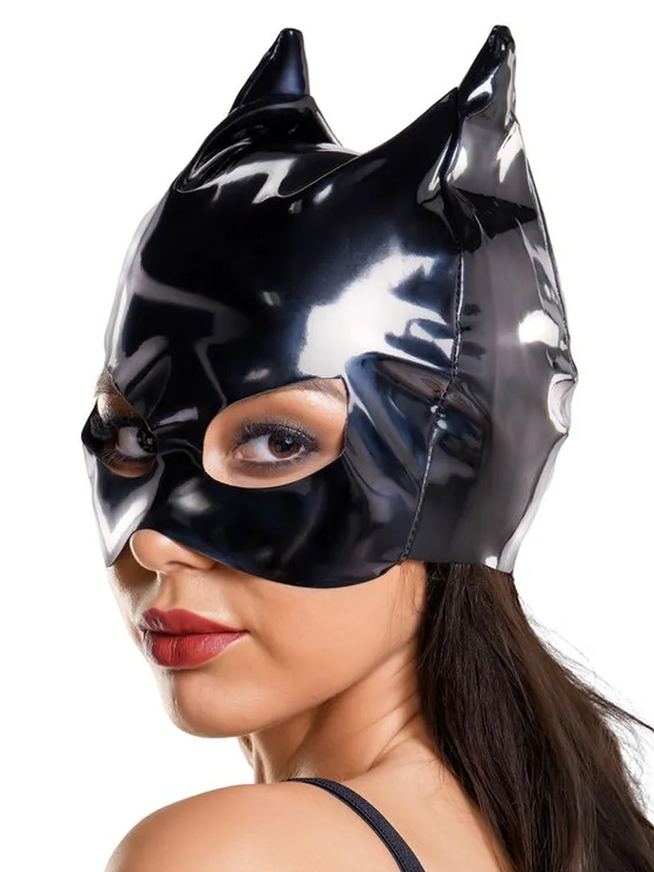 Ann Wetlook Cat Mask Black - BDSM maska 2 [full]