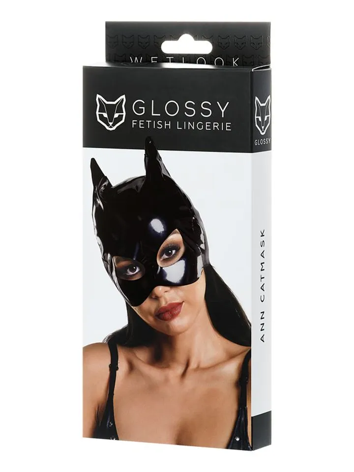 Ann Wetlook Cat Mask Black - BDSM maska 3 [full]