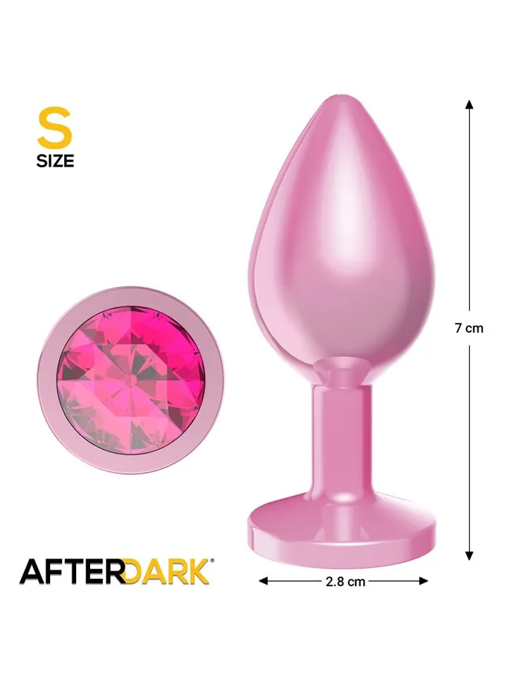 Anodyzed Anal Plug Pink With Jewel Small - Anālais spraudnis metāla 2 [full]