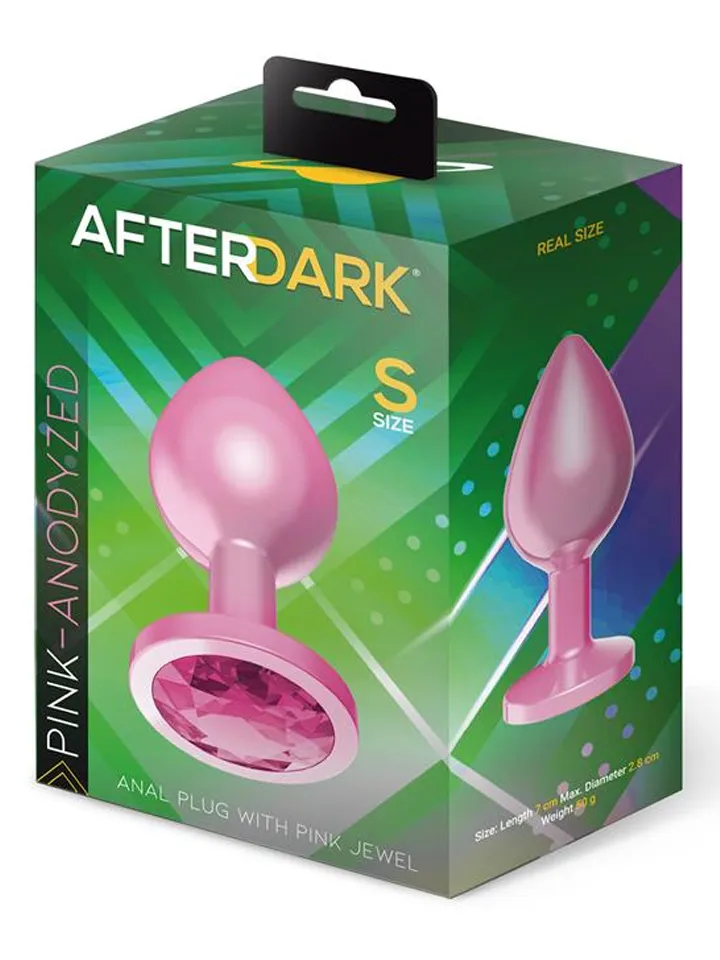 Anodyzed Anal Plug Pink With Jewel Small - Anālais spraudnis metāla 3 [full]