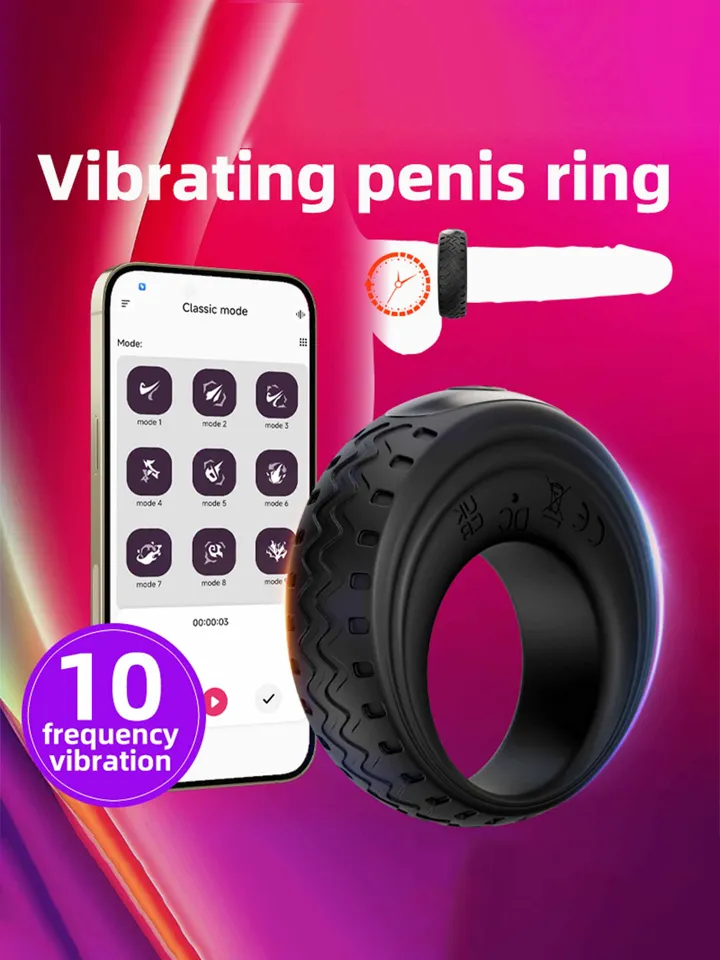 App-Controlled Vibrating Cock Ring - Dzimumlocekļa gredzens, ko kontrolē lietotne 1 [full]