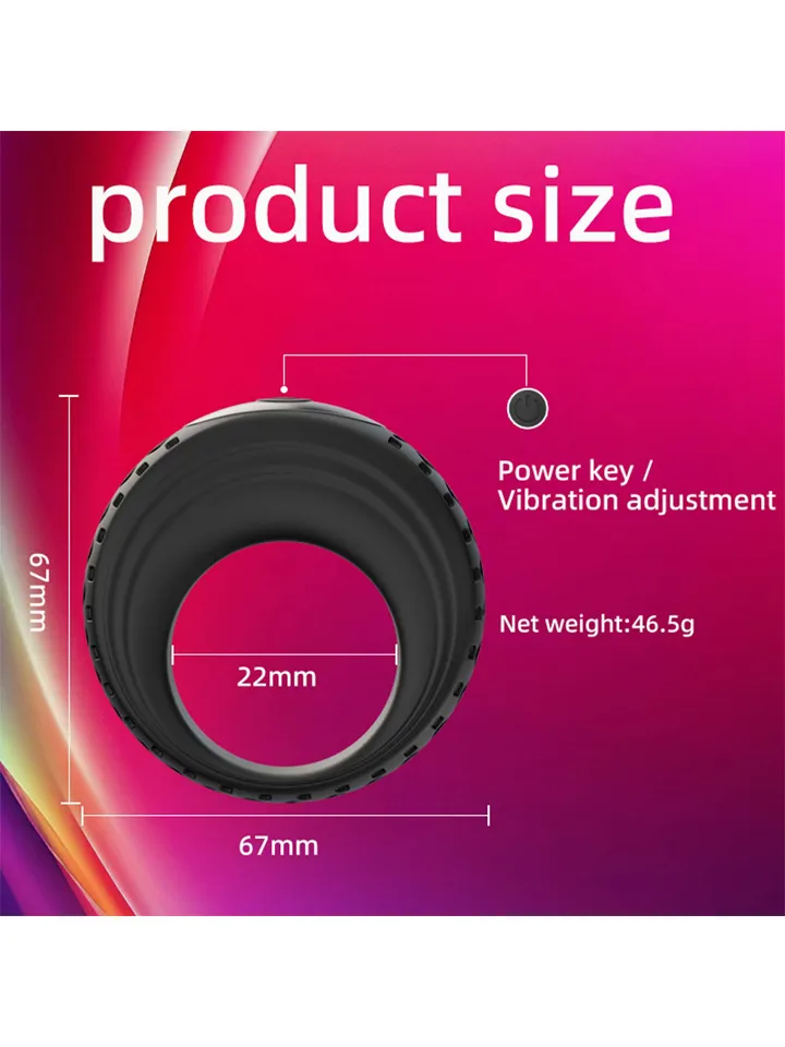 App-Controlled Vibrating Cock Ring - Dzimumlocekļa gredzens, ko kontrolē lietotne 4 [full]