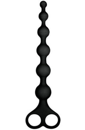 Arse Beads Silicone Black 26 cm - Anālās krelles 1