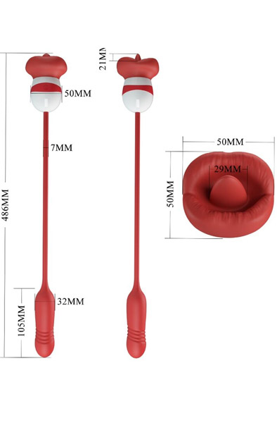 Ashlynn Red Mouth Masturbator - Vibrators 3