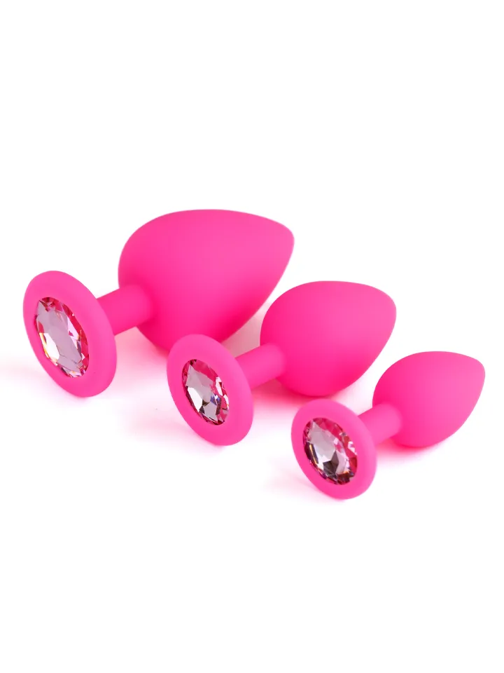 B-Series Silicone Plug Set Pink - Anālā spraudņa komplekts 1 [full]