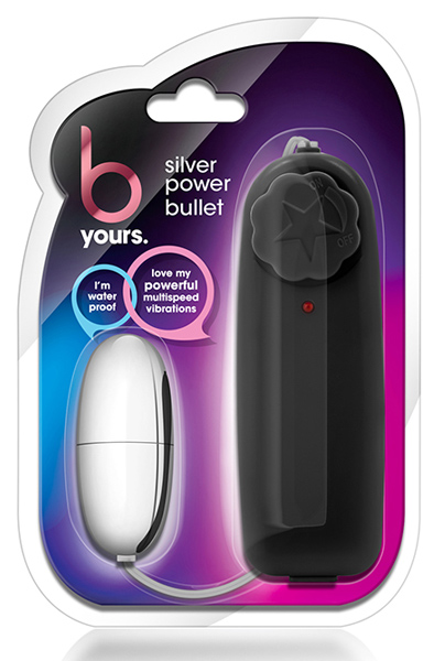 B Yours Silver Power Bullet Black - Vibrējoša ola 2
