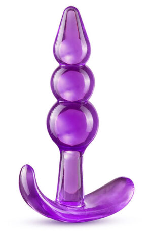 B Yours Triple Bead Anal Plug Purple - Mini anālais spraudnis 1