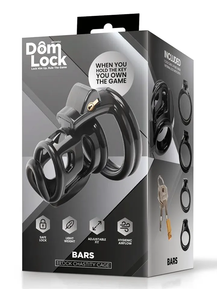 Bars Chastity Cage With Internal Lock - Dzimumlocekļa būris 4 [full]