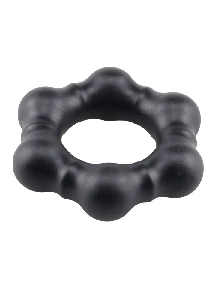 Beaded Silicone Cock Ring Black - Gaiļa gredzens 3 [full]