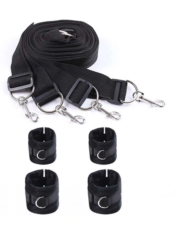 Bed Restraint Set With Cuffs - Plaukstas un potītes aproces 2 [full]