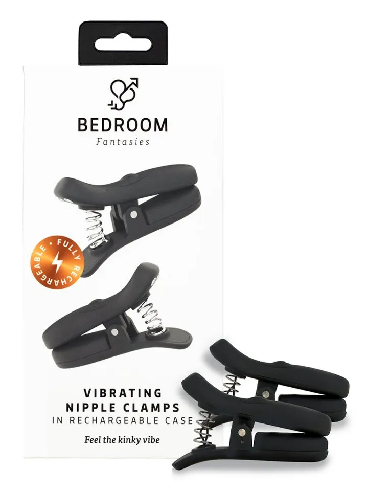 Bedroom Fantasies Vibrating Nipple Clamps - Vibrējošas krūšu skavas 3 [full]