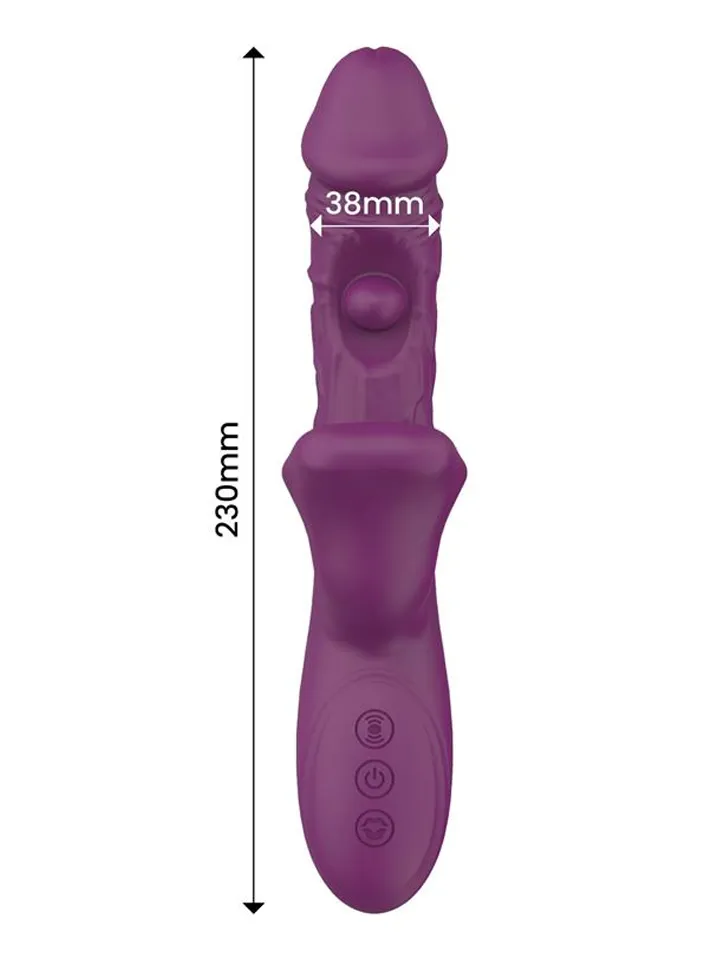 Bella 3 Motors Double Tickling Ball & Biting - Trušu vibrators ar rotējošu mēli 3 [full]