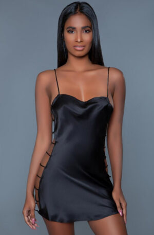 BeWicked Brooklyn Negligee With Open Sides Black - Seksīgs apģērbs 1