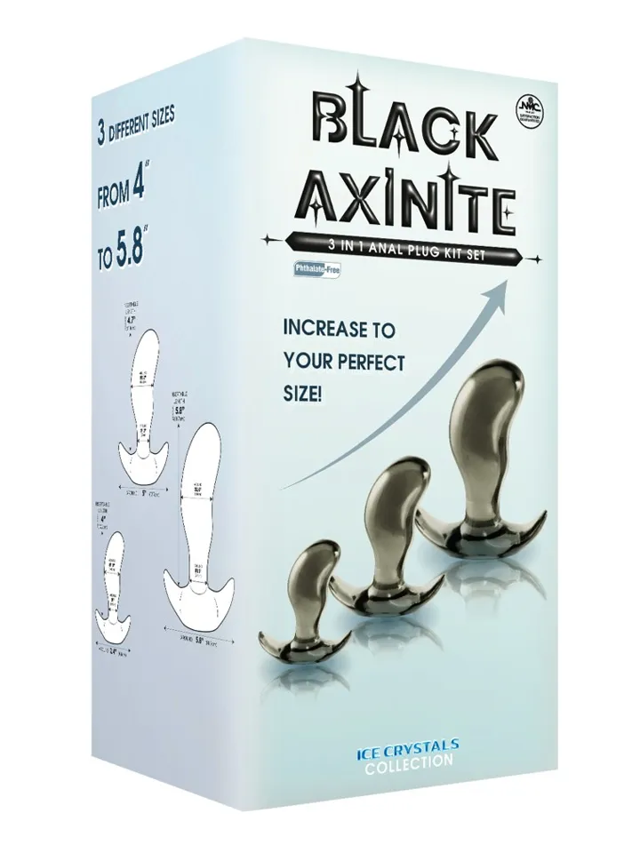 Black Axinite 3 in 1 Aanl Plug Kit Set II - Anālā spraudņa komplekts 2 [full]